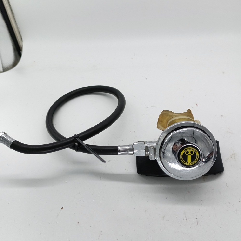 Vintage Aqua Lung Conshelf Supreme Second Stage Scuba Regulator with Hose a8